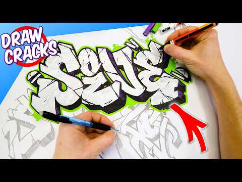 How To Draw Graffiti with Cracks Tutorial