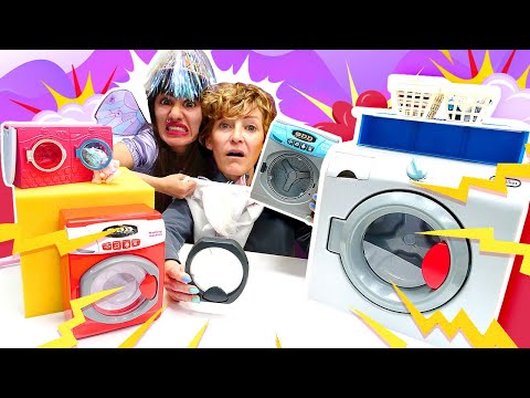 Lustiges Kinder Video. Die ungeschickte Fee hilft Nicole mit der Wäsche. Spielzeug Video