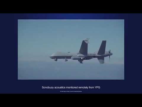 American GA ASI MQ 9 ASW anti submarine warfare drone variant flight test with a pod containing 10 s