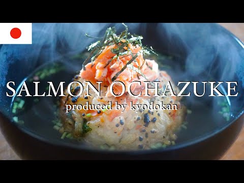 Salmon ochazuke(dashi and green tea over the rice). Beautiful and Healthy!