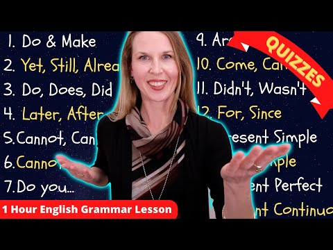 1 HOUR ENGLISH LESSON - BASIC ENGLISH GRAMMAR - Become A Fluent English Speaker