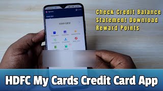 How to check HDFC Credit card balance without NetBanking using HDFC My Cards Credit Card Android App