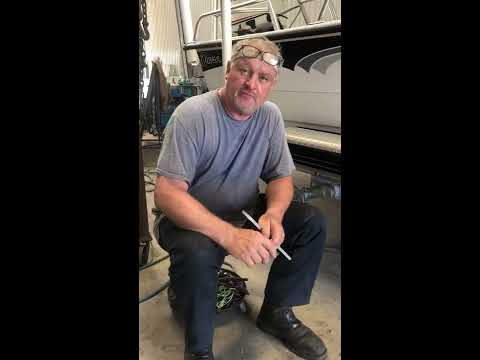 Tip for replacing a torsion axle on a boat trailer