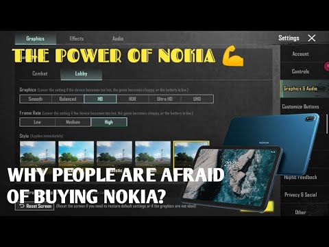 Nokia T20 tab's BGMI graphic settings | ClassLitGaming