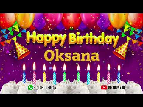 Oksana Happy birthday To You - Happy Birthday song name Oksana 🎁