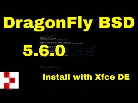 DragonFly BSD 5.6.0 Install with Xfce desktop