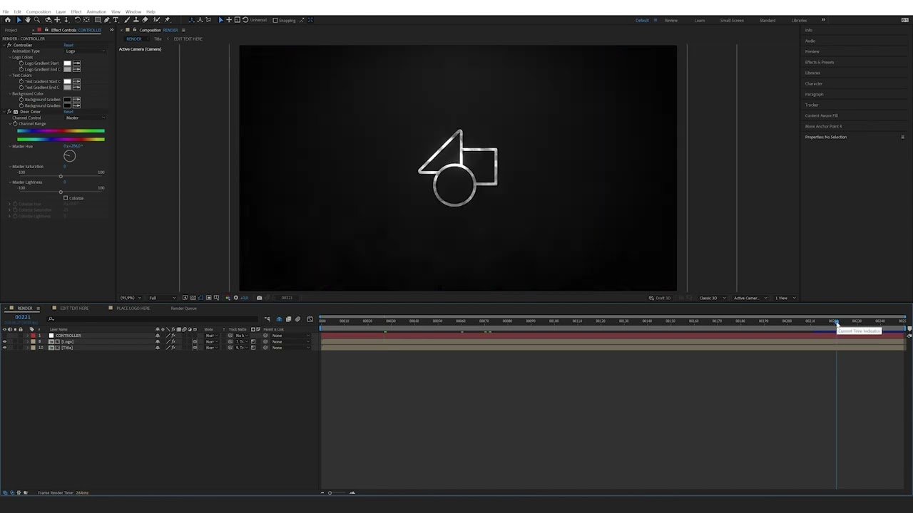 How to edit the Futuristic Door Intro in After Effects