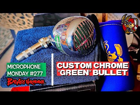 Custom Chrome Green Bullet! Best Blues Harmonica Mics | Shure Bullet Magnetic Microphone Monday 277