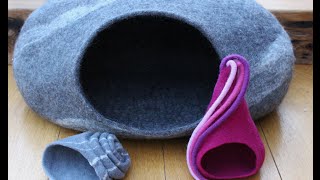 Anleitung um eine Katzenhöhle zu filzen - cat cave