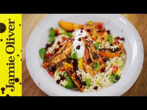 Moroccan prawns with fluffy couscous: DJ BBQ