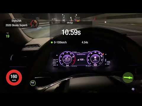 2020 Skoda Superb Combi 2.0 TSI Stage 1 Dragy acceleration 0-200