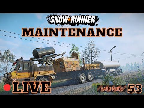 Can We Finish Drowned Lands? Time To Fix And Fuel Up. Hard Mode LIVE!  Episode 53 SnowRunner