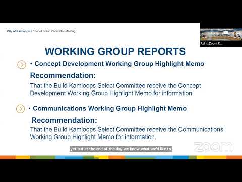 November 20, 2023 - Build Kamloops Council Select Committee Meeting