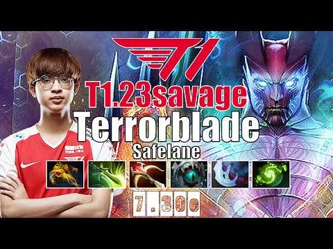 Terrorblade Safelane | T1.23savage | 21 KILLS MONSTER HARD CARRY | 7.30e Gameplay Highlights