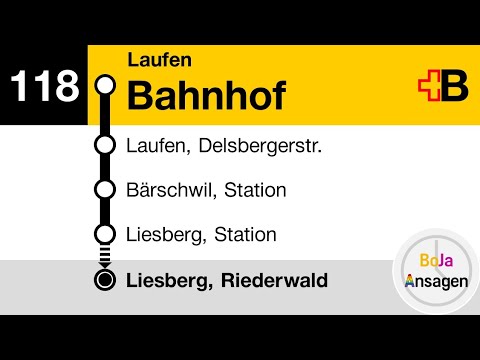 PostBus Announcements | 118 Laufen - Liesberg | 2025 | BoJa Announcements