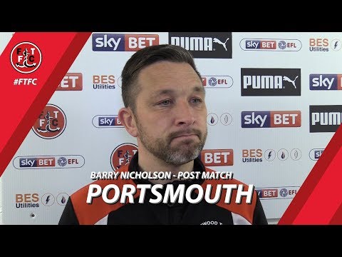 Barry Nicholson after Portsmouth | Post Match