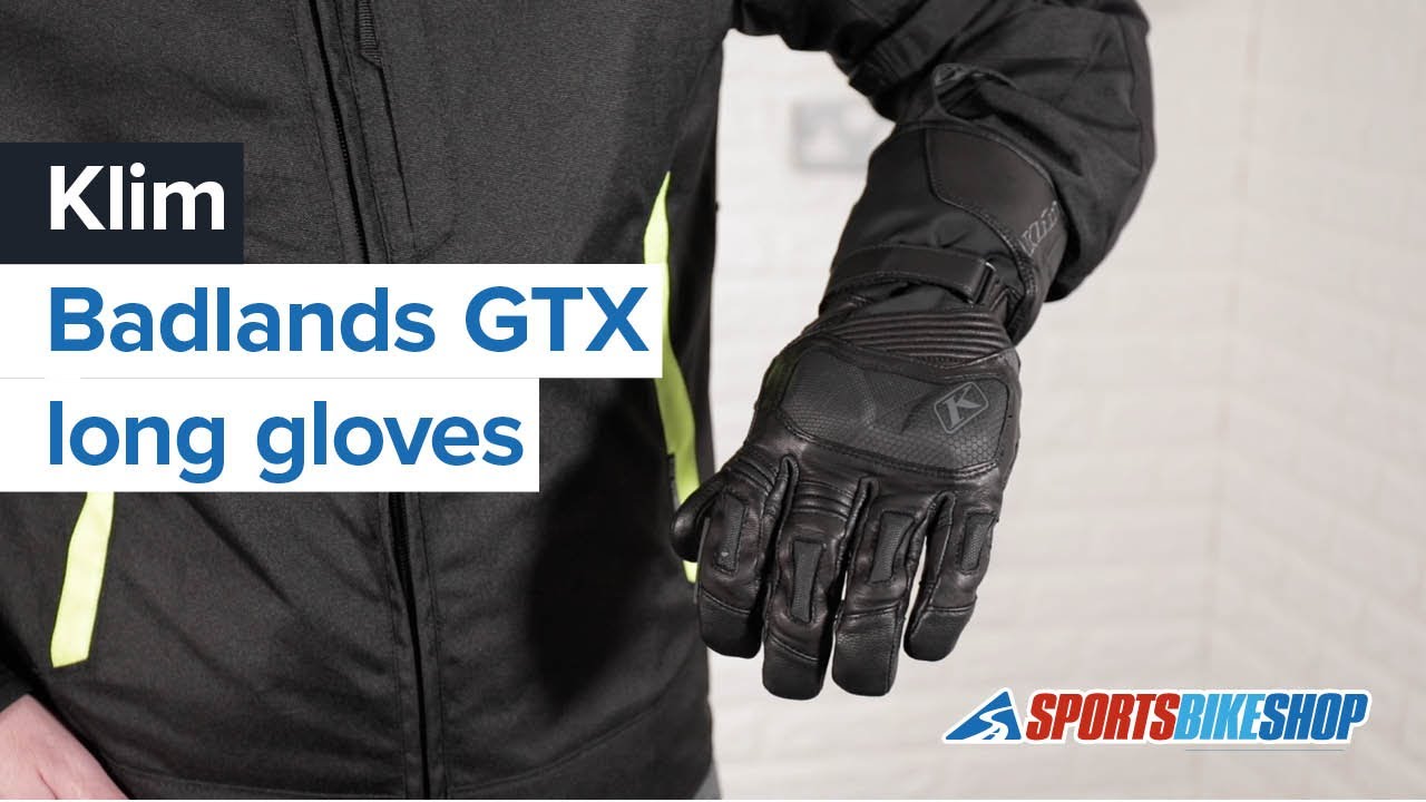 Klim Badlands Gore-Tex Long Gloves - Black Video