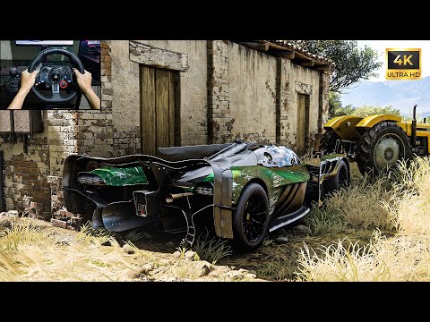 Rebuilding Aston Martin Valkyrie AMR PRO Forza Horizon 5 Logitech G29 Stering Wheel Gameplay