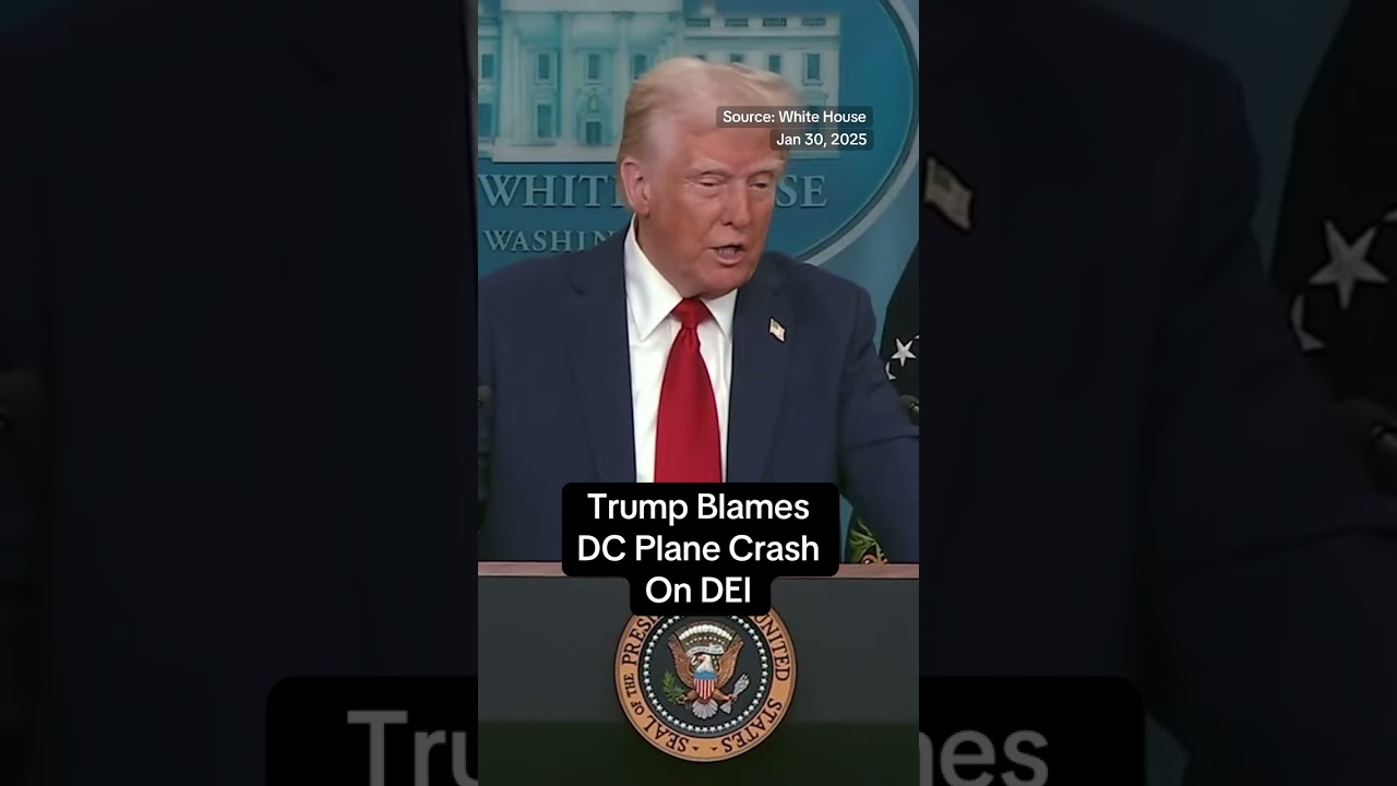 Trump blamed DEI initiatives under Biden for the plane crash that occurred in DC #politics #trump