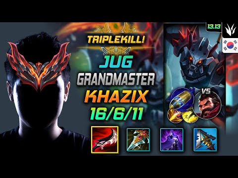 Kha'Zix Jungle Build Duskblade of Draktharr First Strike - LOL KR GrandMaster Patch 13.13