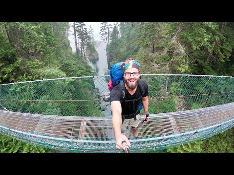 Hiking the Juan de Fuca Marine Trail, Vancouver Island, British Columbia.