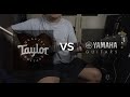 TONE DIFFERENCE TAYLOR VS YAMAHA ACOUSTIC GUITARS