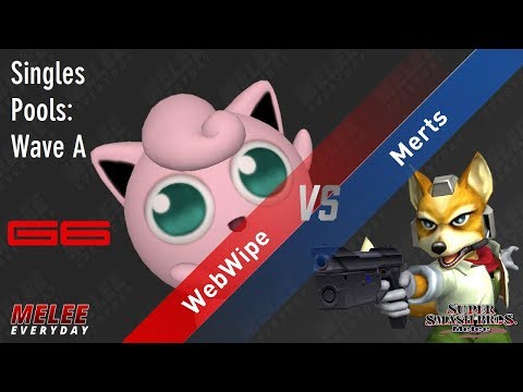 Genesis 6 - WebWipe (Jigglypuff) vs. Merts (Fox) - SSBM - Singles Pools