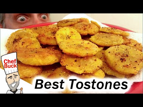 Fried Green Plantains - Best Tostones Recipe