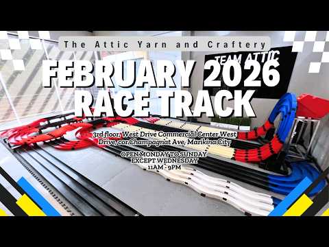 Layout della pista Tamiya Mini 4WD febbraio 2026 presso The Attic Yarn & Hobby Studio
