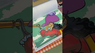 Captain Hook 🪝💚 satisfying coloring Disney mystery coloring book #coloriagemystère #colorwithme