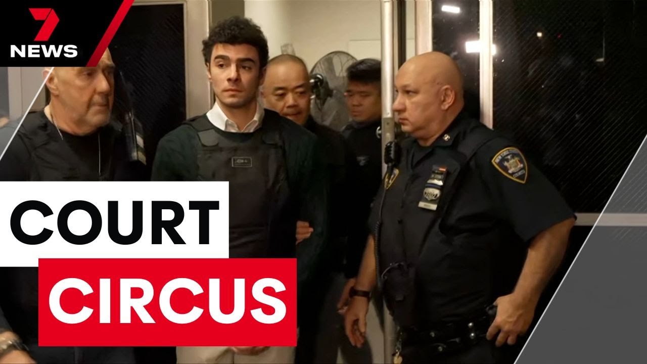 America's accused CEO killer sparks a circus in court | 7NEWS