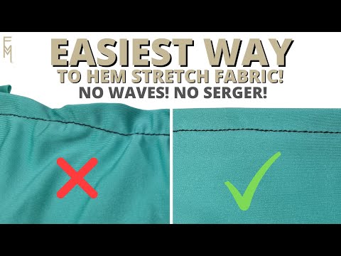 Easiest way to hem stretch fabric! NO WAVES, NO SERGER! | Free Movement Sewing