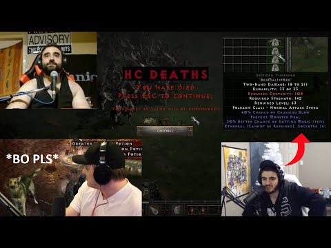 D2R CLIPS #30 - HC DEATHS, THRONE ROOM DOGE, HUGE RUNEWORD FAIL, FUNNY MOMENTS & AMAZING TALENT!