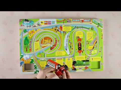 Книга Wind-up Train Book with Slot-together Tracks video 1