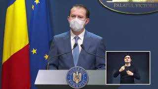 03/17/21: Briefing de presă susținut de premierul Florin Cîțu, la finalul ședinței de Guvern