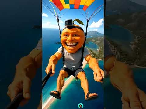 Funny Cartoon Characters Paragliding Adventure | Epic Sky Ride! #cartoon #shorts