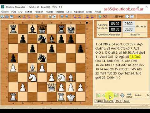 Alekhine  Aleksandrovich and michel w  1 0     777
