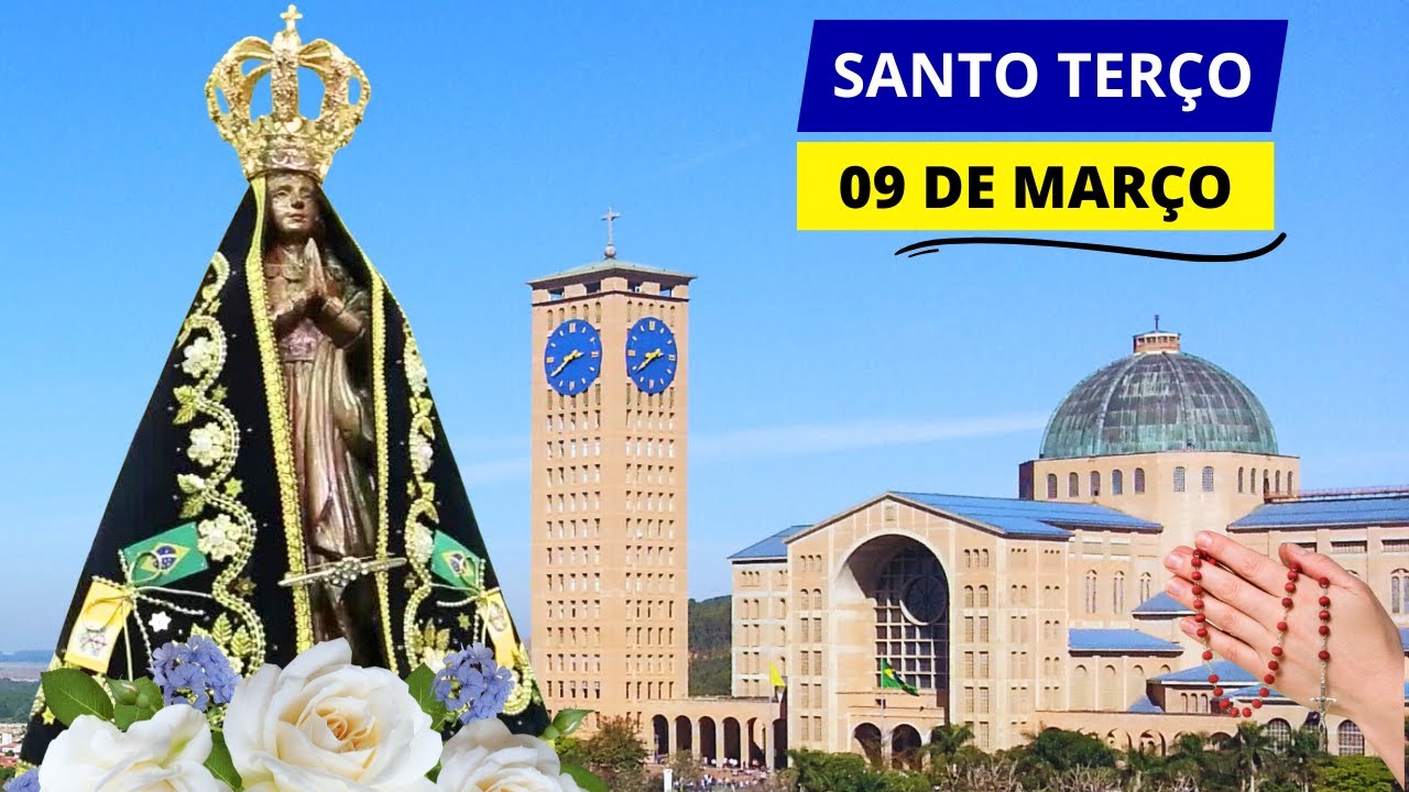 SANTO TERÇO DE APARECIDA DE HOJE - 09/03/2025 | MISTÉRIOS GLORIOSOS | 1° DOMINGO DA QUARESMA!