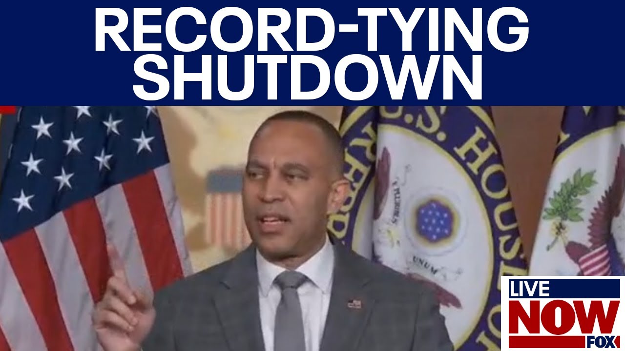 Minority leader Jeffries speaks on record-tying 35th day of shutdown