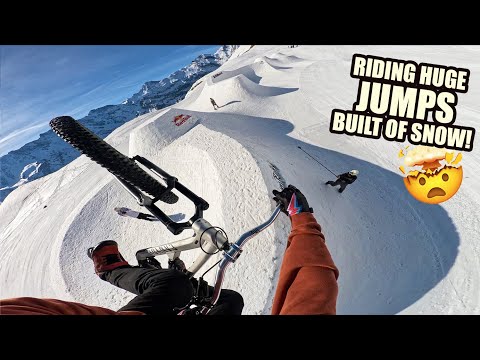 RIDING HUGE SLOPESTYLE JUMPS BUILT OF SNOW IS MY NEW FAVOURITE BIKING!