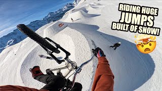 RIDING HUGE SLOPESTYLE JUMPS BUILT OF SNOW IS MY NEW FAVOURITE BIKING!