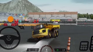 Mission dump truck transport land for building.