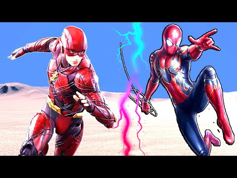 FLASH VS SPIDER-MAN 😱 - UEBS