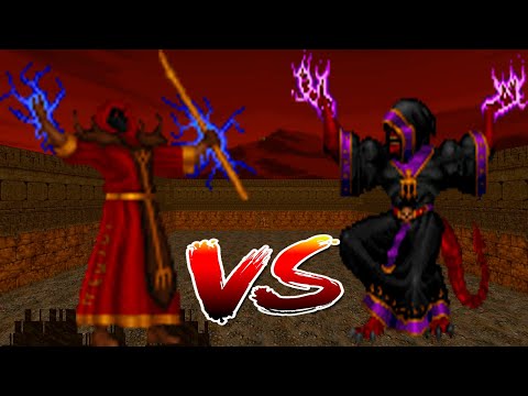 Heresiarch vs D'Sparil - EPIC BOSS BATTLE - HERETIC vs HEXEN Monster Infighting
