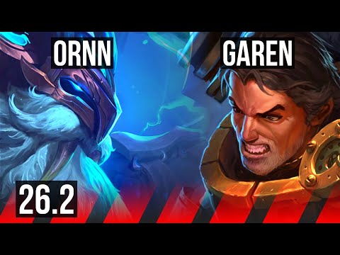 ORNN vs GAREN (TOP) | Perfect KDA: 5/0/24 | EUW Master | 26.2