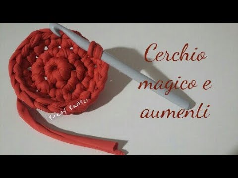 Tutorial uncinetto cerchio magico e aumenti - Crochet Magic ring and increases