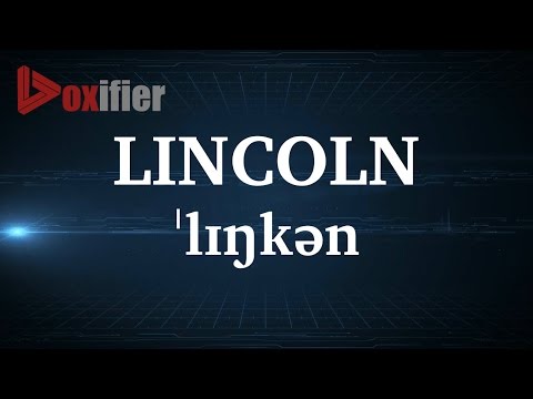 English Pronunciation of Lincoln - Voxifier.com