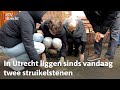 In de Paulus Potterstraat in Utrecht liggen nu twee struikelstenen | RTV Utrecht