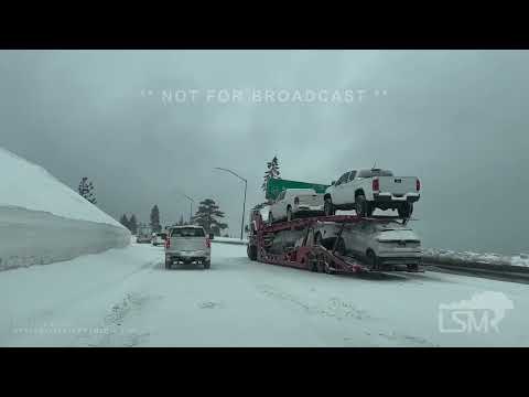03-04-2023 Soda Springs to Alta, CA - Dozens of Semi Trucks Stranded on I/80, Treacherous Driving