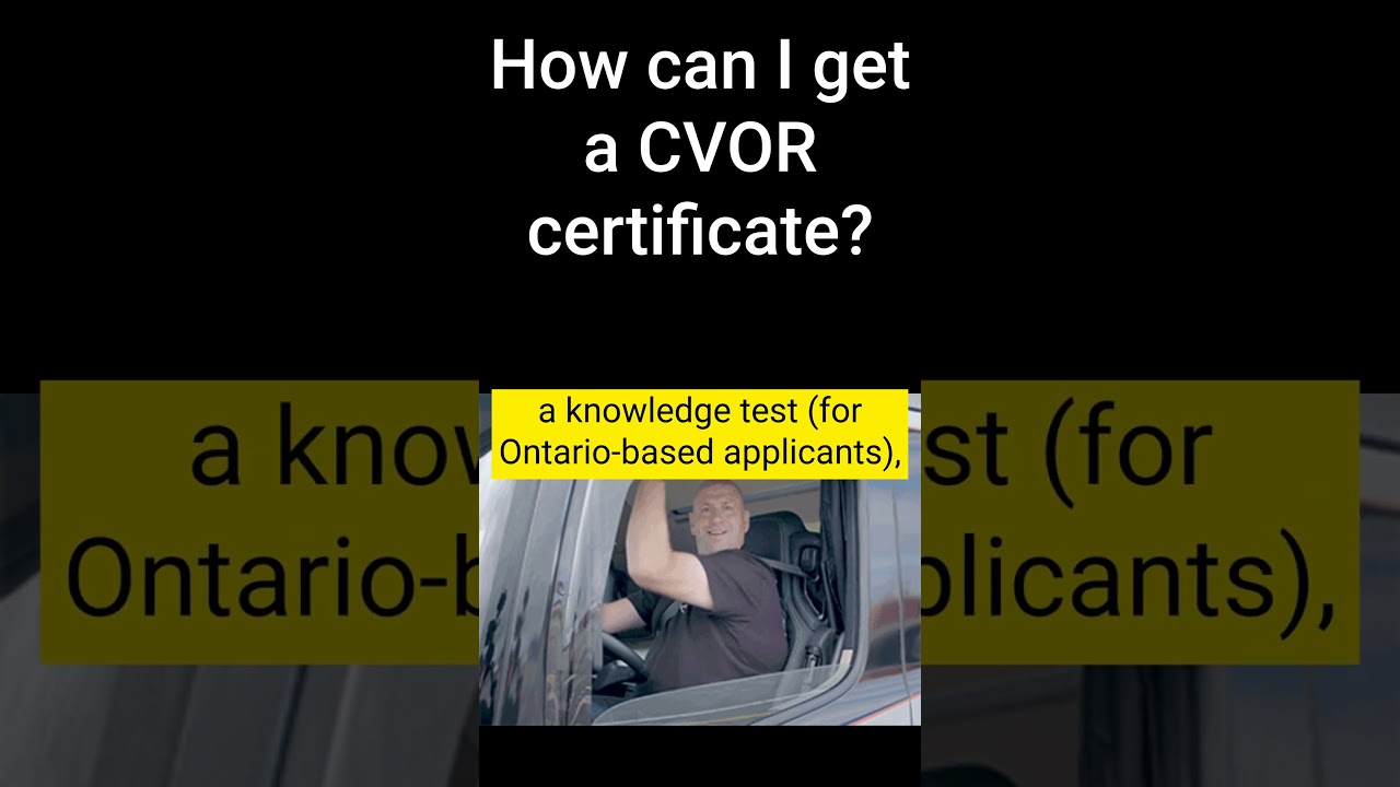 How can I get a CVOR certificate?